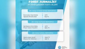 “Fərdi jurnalist müsabiqəsi"nin nəticələri açıqlanıb — foto 2