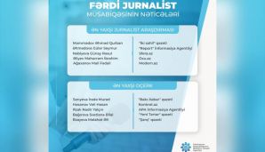 “Fərdi jurnalist müsabiqəsi"nin nəticələri açıqlanıb — foto 3