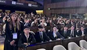 Azərbaycanlı şagird və tələbələr UNESCO-nun qərargahında qlobal problemləri müzakirə ediblər -     FOTOLAR — foto 11