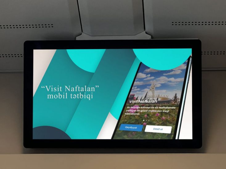 Naftalanın tanıtımı indi surət qatarlarında -   FOTO