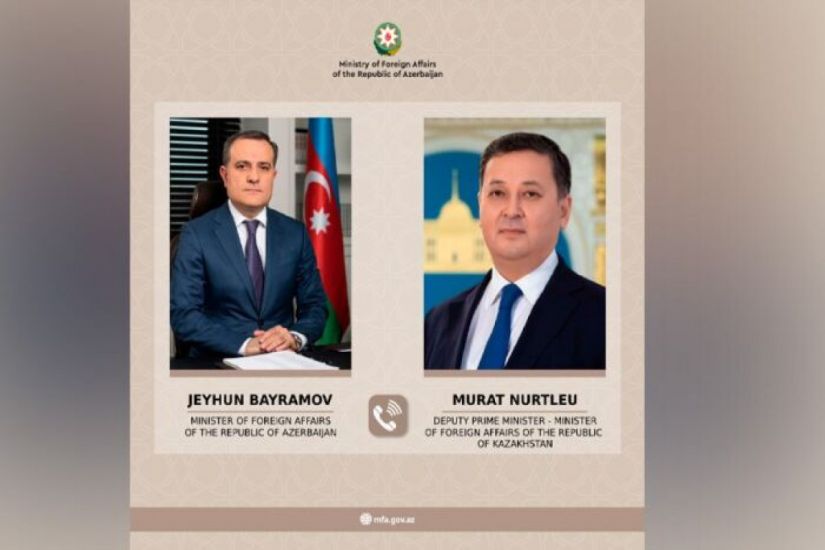 Ceyhun Bayramov qazaxıstanlı həmkarı ilə ikitərəfli münasibətləri müzakirə etdi