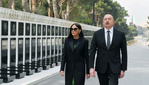 Dövlət başçısı və Mehriban Əliyeva Şəhidlər xiyabanını ziyarət etdi -         FOTOLAR - YENİLƏNDİ — foto 1