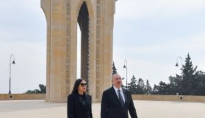 Dövlət başçısı və Mehriban Əliyeva Şəhidlər xiyabanını ziyarət etdi -         FOTOLAR - YENİLƏNDİ — foto 4
