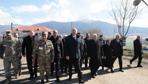 Prezident Xocalıda soyqırımı memorialının təməlini qoyub, rayon ictimaiyyətinin nümayəndələri ilə görüşüb -   FOTO - YENİLƏNDİ - 3 — foto 12