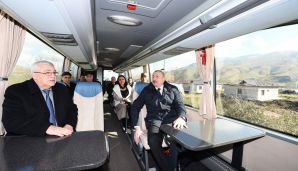 Prezident Xocalıda soyqırımı memorialının təməlini qoyub, rayon ictimaiyyətinin nümayəndələri ilə görüşüb -   FOTO - YENİLƏNDİ - 3 — foto 1
