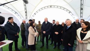 Prezident Xocalıda soyqırımı memorialının təməlini qoyub, rayon ictimaiyyətinin nümayəndələri ilə görüşüb -   FOTO - YENİLƏNDİ - 3 — foto 5