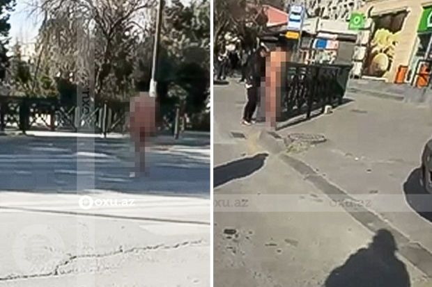 Bakıda 16 yaşlı oğlan küçədə çılpaq gəzdi -     VİDEO