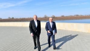 Prezident Neftçala şəhərinin içməli su təchizatı sistemlərinin istismara verilməsi mərasimində iştirak edib -     FOTO - YENİLƏNDİ — foto 1