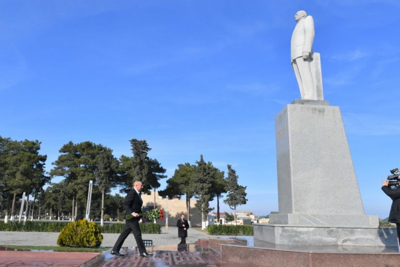 Prezident İlham Əliyev Neftçala rayonuna səfər edib -   FOTO