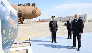 Prezident İlham Əliyev “Zəngilan” tankerinin istismara verilməsi mərasimində iştirak etdi -   FOTO - YENİLƏNDİ — foto 9