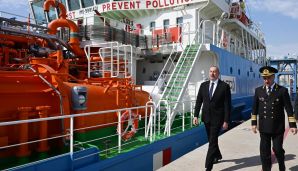 Prezident İlham Əliyev “Zəngilan” tankerinin istismara verilməsi mərasimində iştirak etdi -   FOTO - YENİLƏNDİ — foto 2