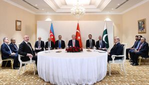 Astanada Azərbaycan Prezidenti, Türkiyə Prezidenti və Pakistanın Baş naziri arasında üçtərəfli görüş keçirildi -   FOTO - YENİLƏNDİ - 2 — foto 1