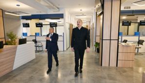 Prezident İlham Əliyev Şuşada Dövlət Xidmətləri Mərkəzinin əsaslı təmirdən sonra açılışında iştirak edib  -     FOTO - YENİLƏNDİ — foto 1