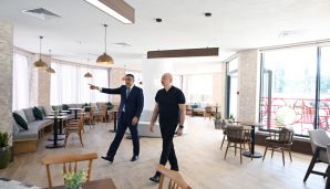 Prezident İlham Əliyev Xankəndidə əsaslı təmir və bərpadan sonra “Palace” hotelinin açılışında iştirak edib -   FOTO - YENİLƏNDİ — foto 2