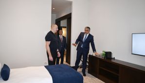 Prezident İlham Əliyev Xankəndidə əsaslı təmir və bərpadan sonra “Palace” hotelinin açılışında iştirak edib -   FOTO - YENİLƏNDİ — foto 6