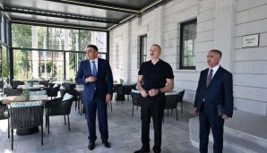 Prezident İlham Əliyev Xankəndidə əsaslı təmir və bərpadan sonra “Palace” hotelinin açılışında iştirak edib -   FOTO - YENİLƏNDİ — foto 7