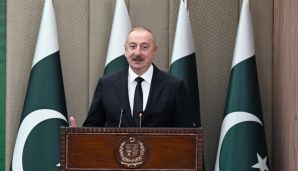 Prezident İlham Əliyev və Baş nazir Məhəmməd Şahbaz Şərif mətbuata bəyanatlarla çıxış ediblər -   FOTO — foto 2