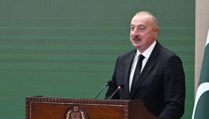 Prezident İlham Əliyev və Baş nazir Məhəmməd Şahbaz Şərif mətbuata bəyanatlarla çıxış ediblər -   FOTO — foto 3