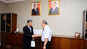 Naftalanda mətbuat nümayəndələri ilə görüş keçirilib -     FOTOLAR — foto 8
