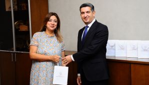 Naftalanda mətbuat nümayəndələri ilə görüş keçirilib -     FOTOLAR — foto 12