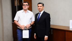 Naftalanda mətbuat nümayəndələri ilə görüş keçirilib -     FOTOLAR — foto 15