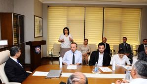 Naftalanda mətbuat nümayəndələri ilə görüş keçirilib -     FOTOLAR — foto 20