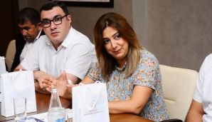 Naftalanda mətbuat nümayəndələri ilə görüş keçirilib -     FOTOLAR — foto 21