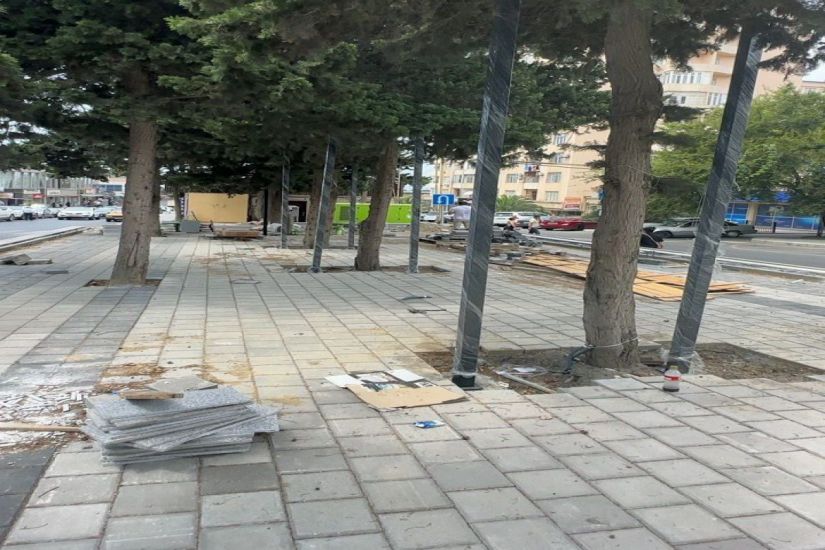 Xətai rayonunda səkilər zəbt edildi -   Dövlət Komitəsi hərəkətə keçdi