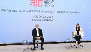 Şuşada 2-ci Qlobal Media Forumunun açılış mərasimi keçirilib Prezident İlham Əliyev Forumda iştirak edib -   YENİLƏNDİ - 2 — foto 1
