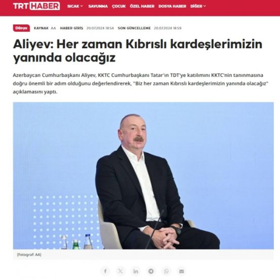 Türkiyə mediası Prezident İlham Əliyevin Şuşa mediaforumundakı çıxışını geniş işıqlandırdı -       FOTO