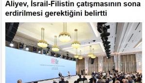 Türkiyə mediası Prezident İlham Əliyevin Şuşa mediaforumundakı çıxışını geniş işıqlandırdı -       FOTO — foto 2