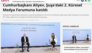 Türkiyə mediası Prezident İlham Əliyevin Şuşa mediaforumundakı çıxışını geniş işıqlandırdı -       FOTO — foto 3