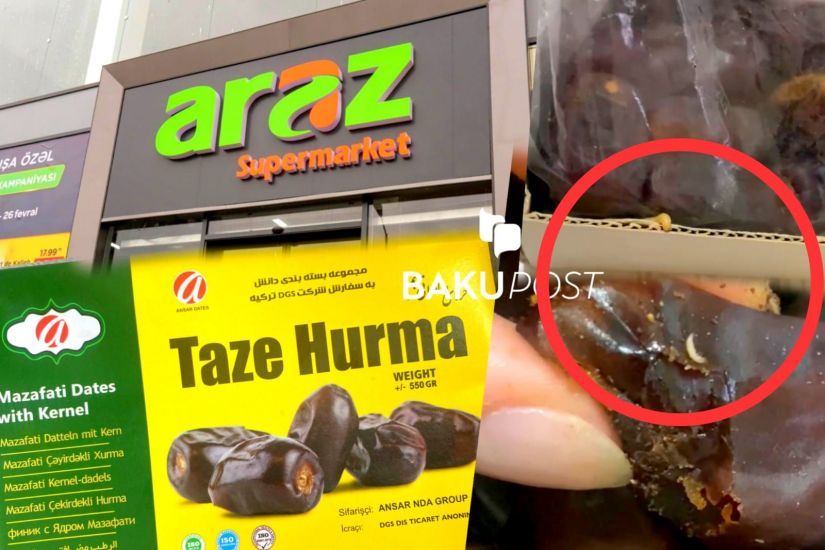 “Araz” marketdə qurdlu xurmalar satılır -     ŞOK VİDEO