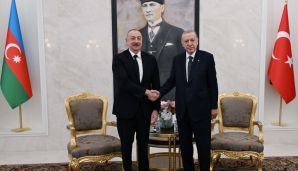 Azərbaycan və Türkiyə prezidentləri Ankaranın Esenboğa Hava Limanında görüşüblər — foto 1