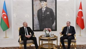 Azərbaycan və Türkiyə prezidentləri Ankaranın Esenboğa Hava Limanında görüşüblər — foto 2