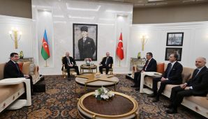 Azərbaycan və Türkiyə prezidentləri Ankaranın Esenboğa Hava Limanında görüşüblər — foto 3