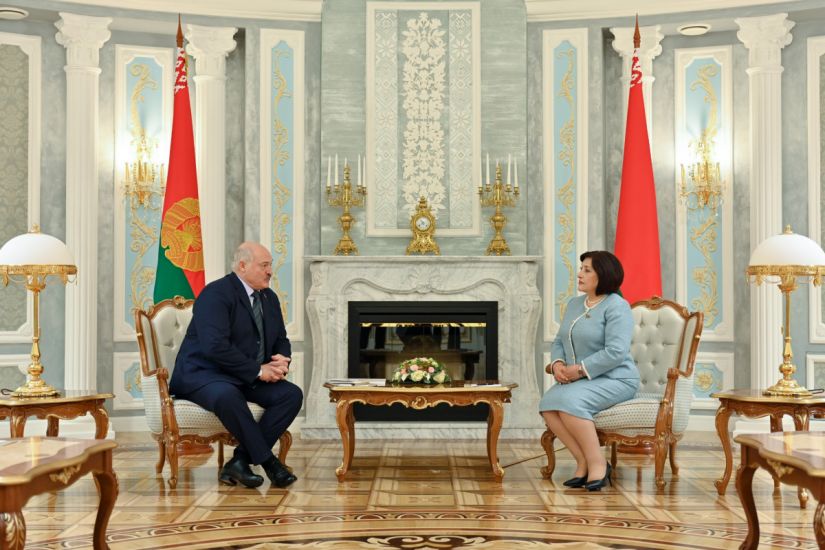 Milli Məclisin sədri Belarus Prezidenti ilə görüşdü