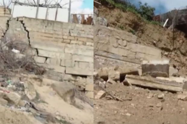 Zığda torpaq sürüşüb, sədd uçub: Sakinlər nə vaxt köçürüləcək? -     VİDEO