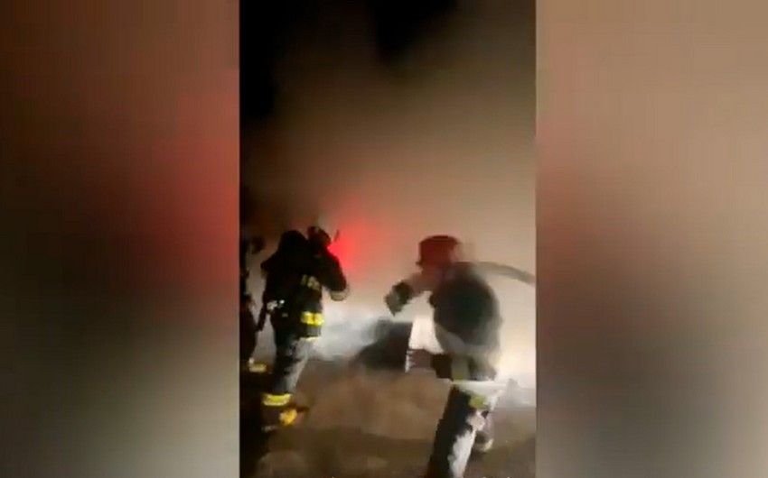 Gəncədə yanğın -     VİDEO