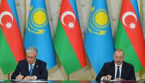 Azərbaycan-Qazaxıstan sənədlərinin imzalanması mərasimi olub -     YENİLƏNDİ - FOTOLAR — foto 1
