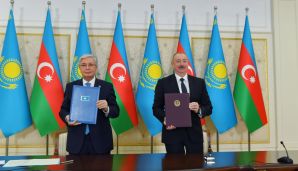 Azərbaycan-Qazaxıstan sənədlərinin imzalanması mərasimi olub -     YENİLƏNDİ - FOTOLAR — foto 3