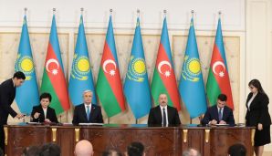 Azərbaycan-Qazaxıstan sənədlərinin imzalanması mərasimi olub -     YENİLƏNDİ - FOTOLAR — foto 4
