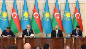 Azərbaycan-Qazaxıstan sənədlərinin imzalanması mərasimi olub -     YENİLƏNDİ - FOTOLAR — foto 5