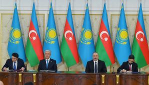 Azərbaycan-Qazaxıstan sənədlərinin imzalanması mərasimi olub -     YENİLƏNDİ - FOTOLAR — foto 6