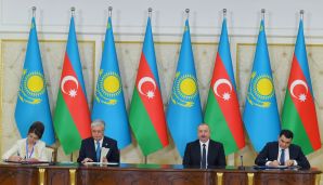Azərbaycan-Qazaxıstan sənədlərinin imzalanması mərasimi olub -     YENİLƏNDİ - FOTOLAR — foto 8