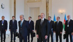 Azərbaycan və Qazaxıstan prezidentləri Çinin Siyan terminalından Bakının Abşeron stansiyasına konteyner qatarının gəlişi mərasimini videobağlantı ilə izləyiblər -   YENİLƏNDİ — foto 3