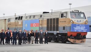 Azərbaycan və Qazaxıstan prezidentləri Çinin Siyan terminalından Bakının Abşeron stansiyasına konteyner qatarının gəlişi mərasimini videobağlantı ilə izləyiblər -   YENİLƏNDİ — foto 8
