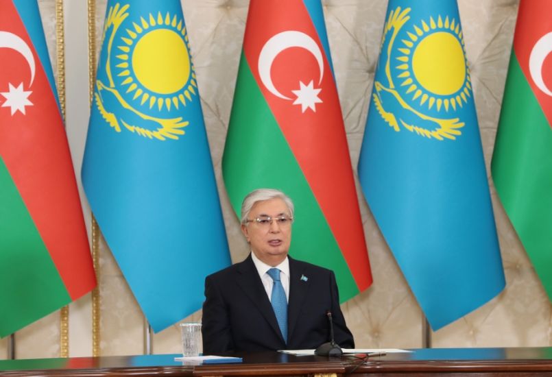 Kasım-Jomart Tokayev Füzuli rayonuna gəlib