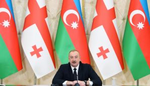 Prezident İlham Əliyev və Baş nazir İrakli Kobaxidze mətbuata bəyanatlarla çıxış ediblər -    FOTOLAR — foto 5