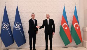 Prezident İlham Əliyevin NATO-nun Baş katibi Yens Stoltenberq ilə təkbətək görüşü olub -   FOTO — foto 1